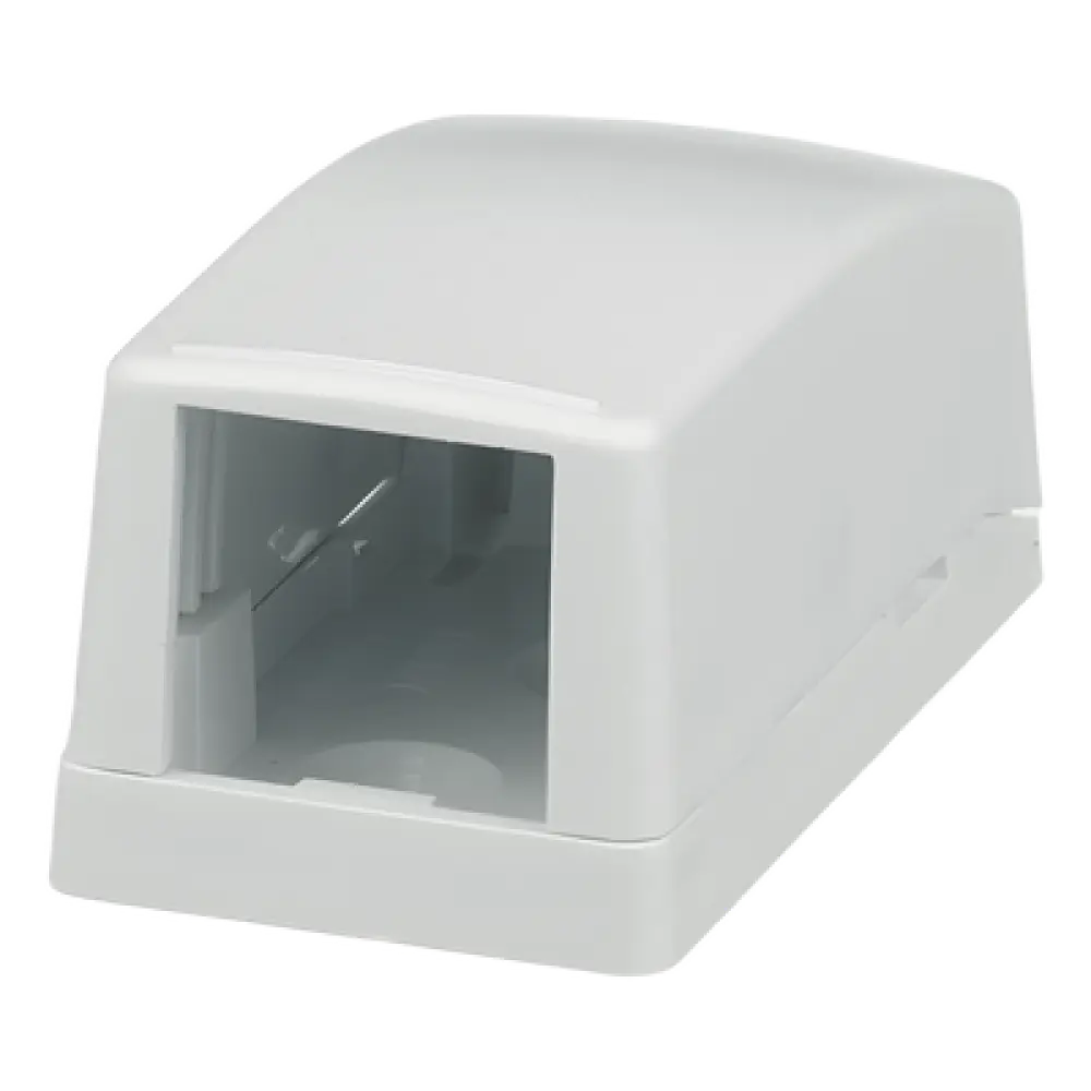 Caja de Montaje en Superficie / 1 Puerto Mini-Com / Bajo Perfil / ABS / 26.3 x 23.2 x 48.1 mm