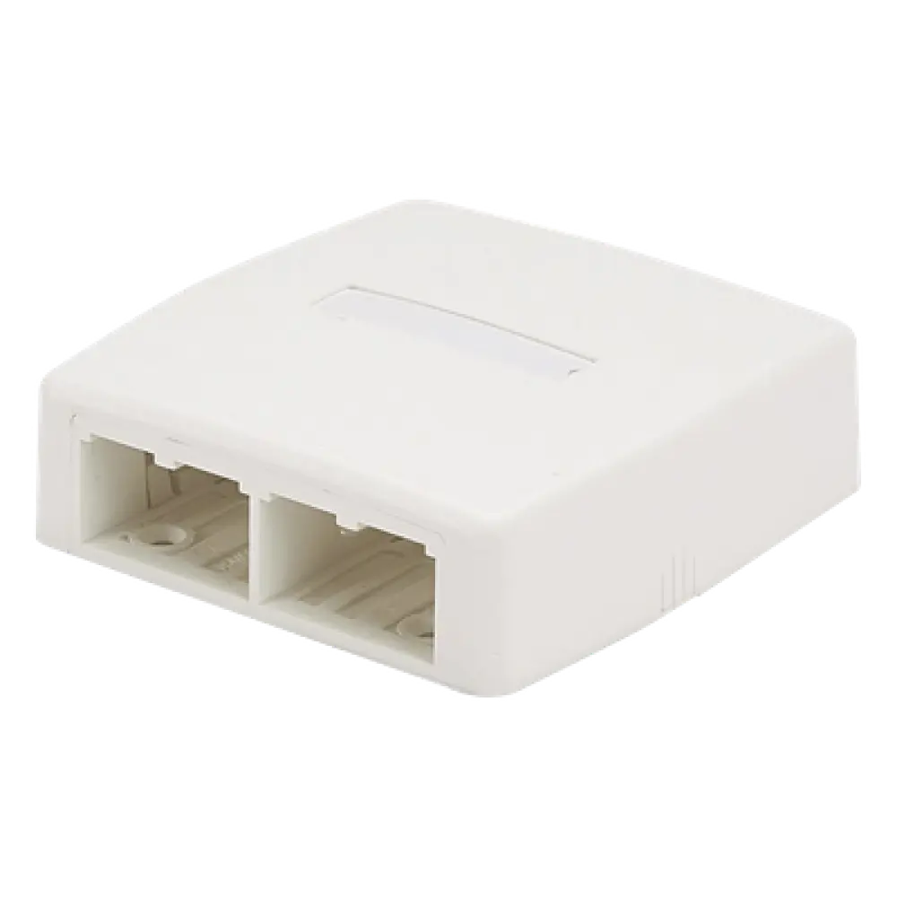 Caja de Montaje en Superficie / 4 Puertos Mini-Com / ABS / 3.75 x 1.18 x 3.70 in / Blanco