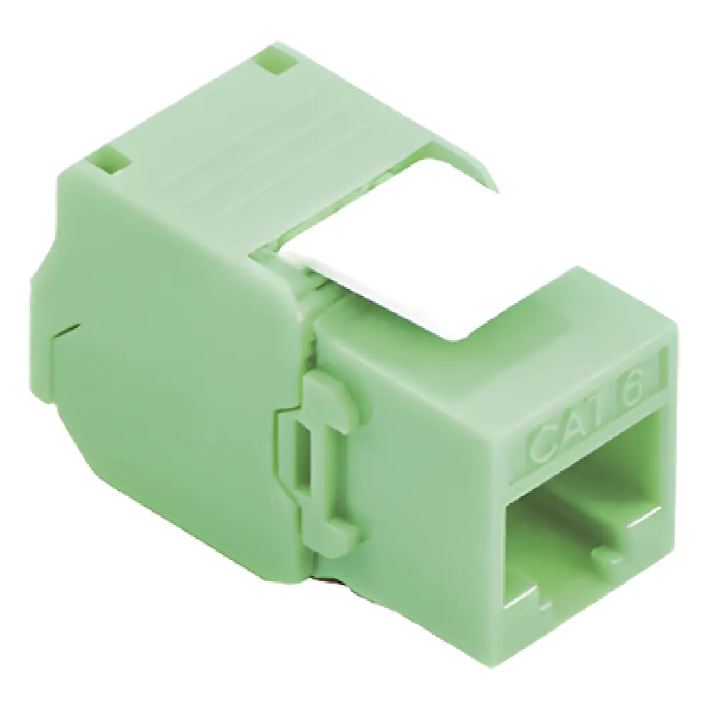 Módulo Jack Keystone / Cat5e / Toolless / Terminación 180° / RJ45 / Sin blindaje / Verde