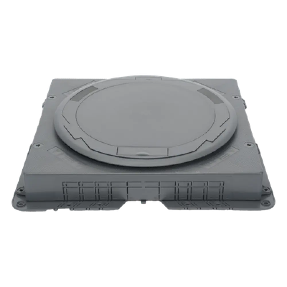 Caja de Instalación Empotrada / Profundidad Reducida / Cubeta para Concreto / Acabado al Ras del Piso / Mecanismos Energía y Datos