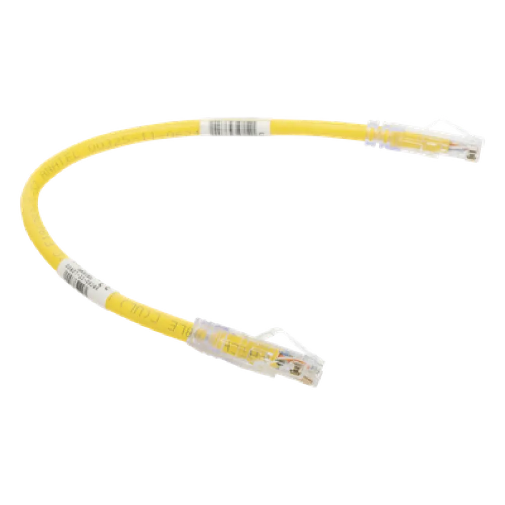 Cable de Parcheo UTP Cat6 / 24 AWG / CM / 0.3 m (1 pie) / Amarillo