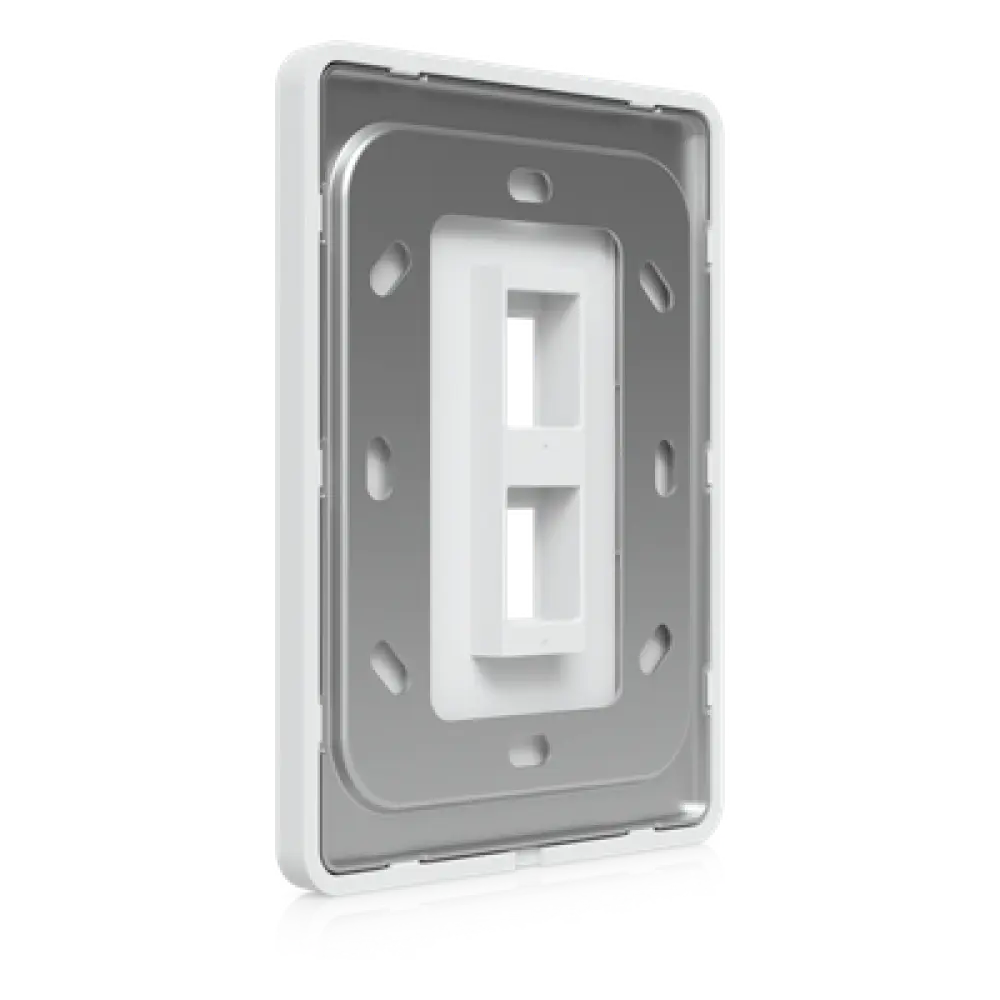 Placa Keystone Universal / 2 Puertos / Superficie Pintable / Montaje Vertical / 4 Piezas