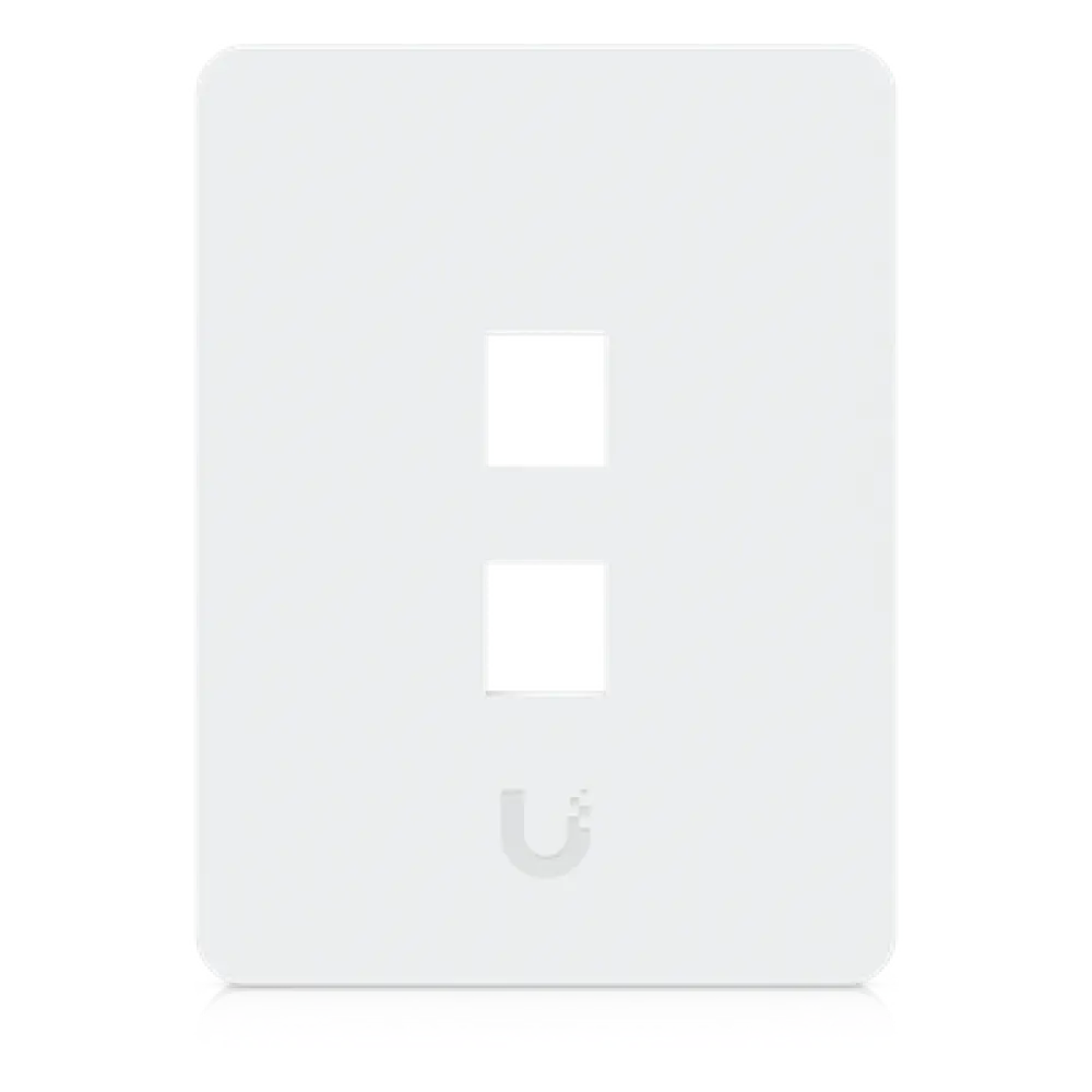 Placa Keystone Universal / 2 Puertos / Superficie Pintable / Montaje Vertical / 4 Piezas