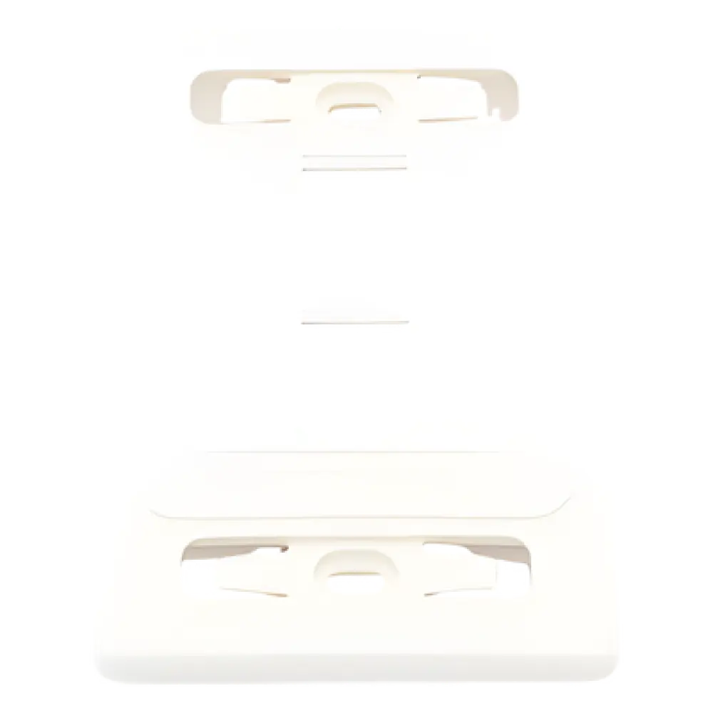 Placa de Pared Modular / 2 Salidas / Formato Single Gang / Resistente UV / Alto Impacto / Blanco