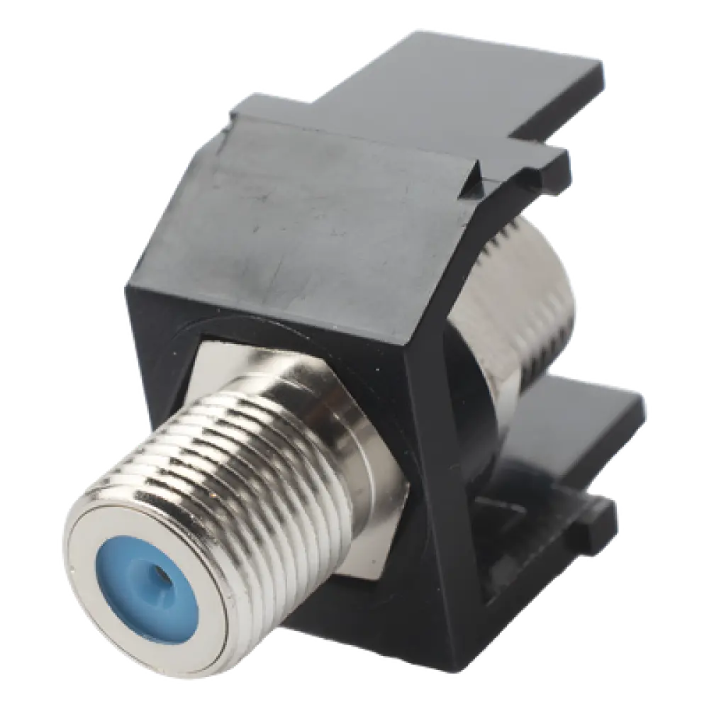 Módulo Acoplador Coaxial Tipo F / Keystone / 75 Ohms / 3.0 GHz / 0.66' [16.7mm] Altura / Color Negro