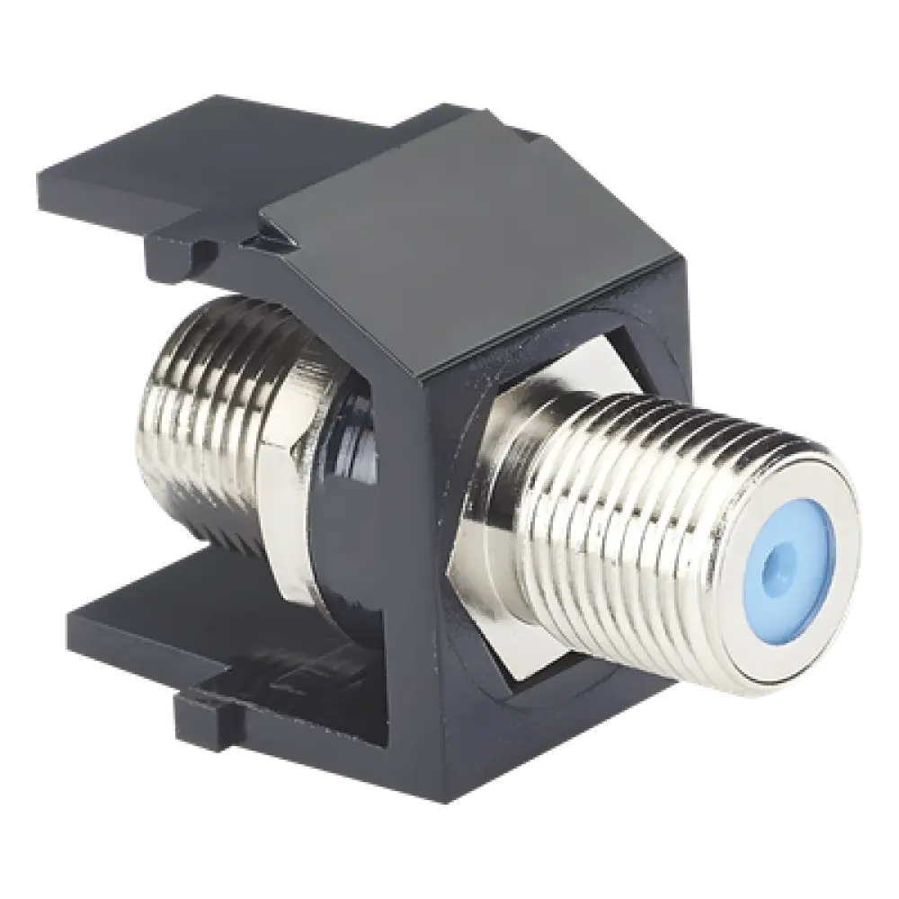 Módulo Acoplador Coaxial Tipo F / Keystone / 75 Ohms / 3.0 GHz / 0.66' [16.7mm] Altura / Color Negro