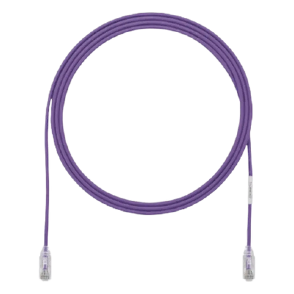 Cable de Parcheo UTP Cat6 / 28AWG Diámetro Reducido / 3.8 mm / 0.91 m (3 Pies) / Violeta / 250 MHz / PoE++