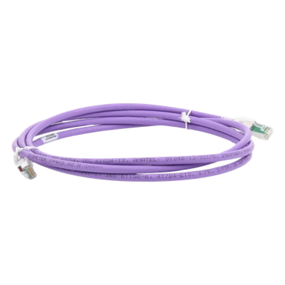 Patch Cord Cat6A S/FTP / CM-LS0H / 2.13 m (7 ft) / Blindaje 360° / Alta Densidad / Violeta