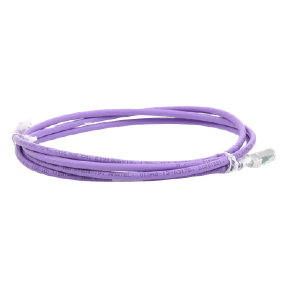 Patch Cord Cat6A S/FTP / CM-LS0H / 2.13 m (7 ft) / Blindaje 360° / Alta Densidad / Violeta