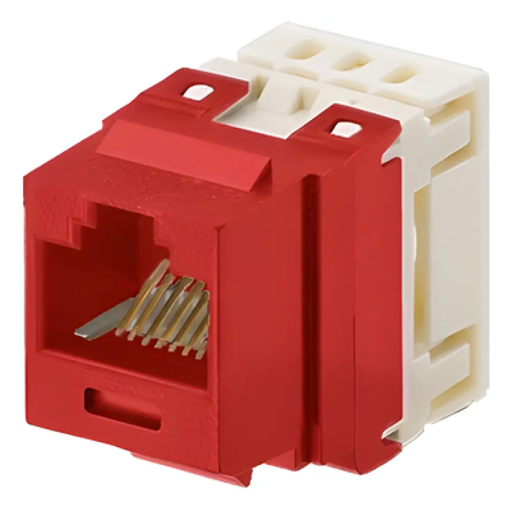Jack Keystone / Cat 5e / RJ45 / 110 Impacto / 8P8C / Rojo