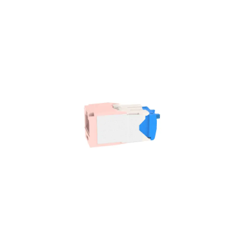 Conector Jack RJ45 / Cat 6A / 8 Posiciones 8 Cables / Sin Herramienta Impacto / 10GBASE-T / 150 m (492 pies) / Rosa