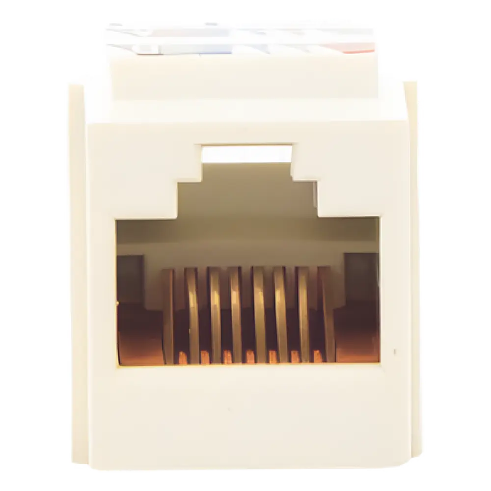 Jack Keystone / Cat 5e / 8P8C / Leadframe / T568A-B / Sin Blindaje / Blanco Mate