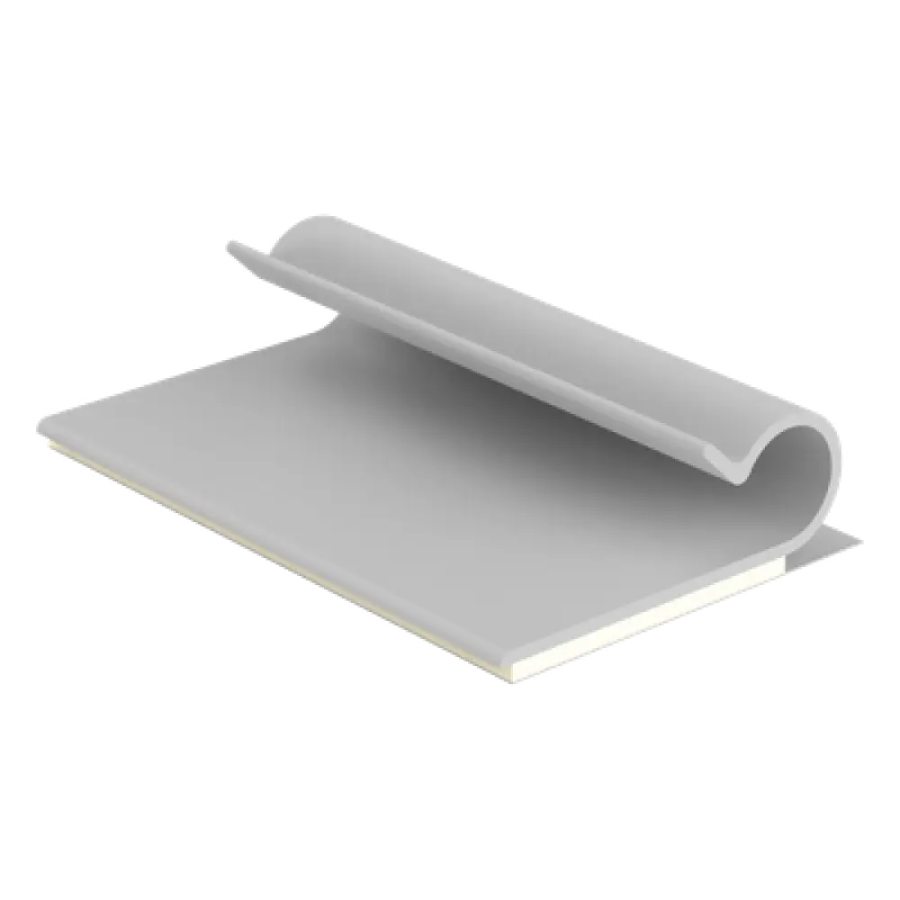 Clip Adhesivo Tipo J / Cables hasta 6.4 mm (0.25') / Carga 0.263 kg / PVC Gris / Interior / Paquete 100 pz