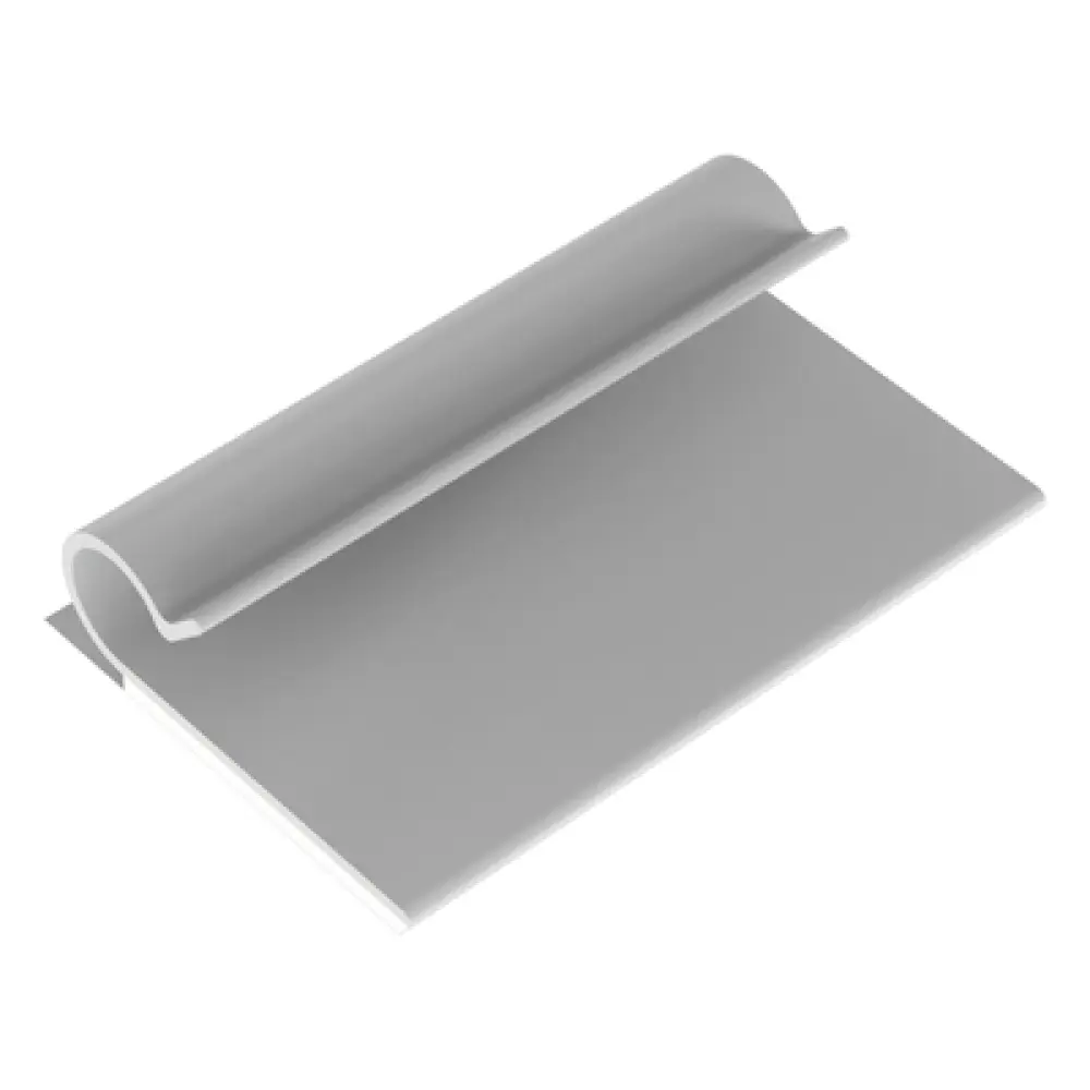 Clip Adhesivo Tipo J / Cables hasta 6.4 mm (0.25') / Carga 0.263 kg / PVC Gris / Interior / Paquete 100 pz