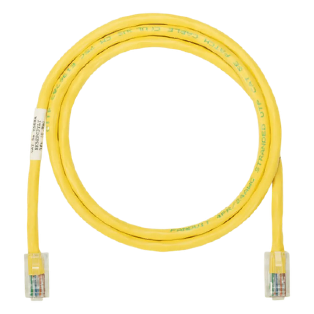 Cable de Parcheo UTP / Cat 5e / 24 AWG / 1.52 m (5 ft) / T568A / Amarillo