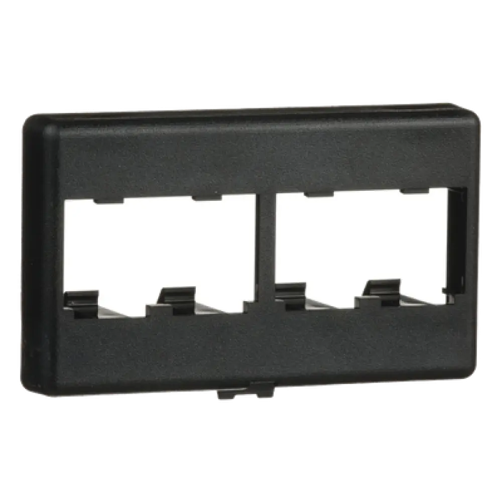 Placa de Mobiliario Modular / 4 Puertos Mini-Com / ABS / 2.9 x 1.77 x 0.88 in / Negro