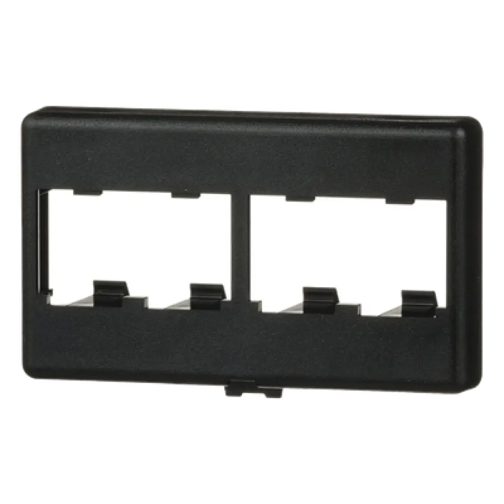 Placa de Mobiliario Modular / 4 Puertos Mini-Com / ABS / 2.9 x 1.77 x 0.88 in / Negro