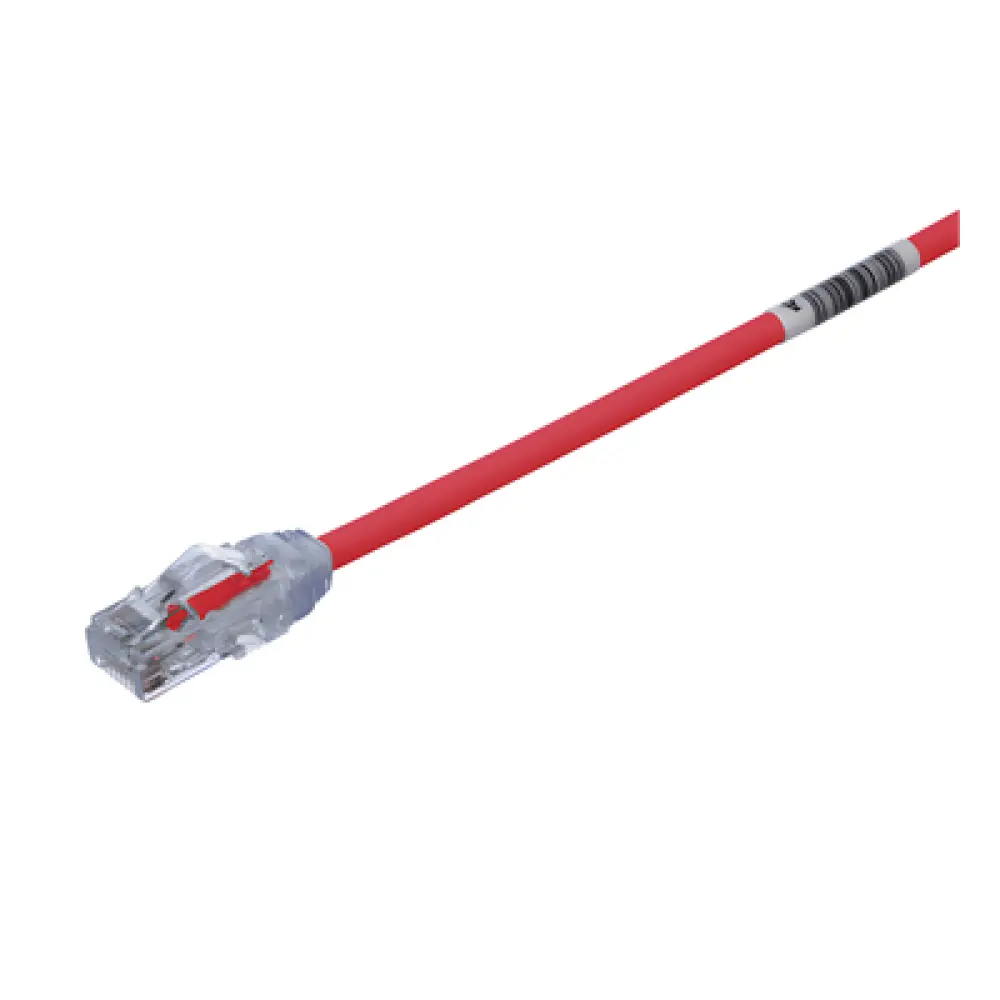 Cable de Parcheo UTP / Cat6A / 28AWG Diámetro Reducido / CM-LSZH / 4.57 m (15 ft) / Rojo