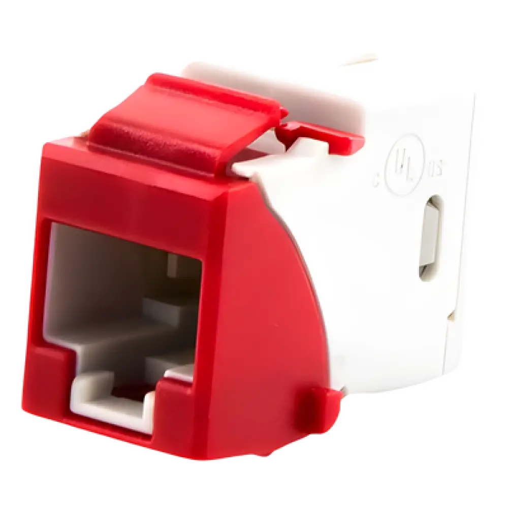 Jack Keystone / Cat6a UTP / Terminación 110 / UL94 V-0 / -10 a 60°C / Rojo