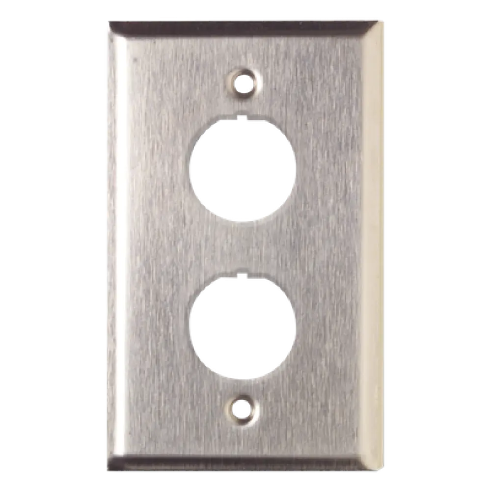Placa de Pared Reforzada / Acero Inoxidable / 2 Puertos / IP44 / Industrial