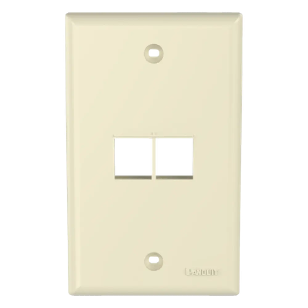 Placa de Pared Vertical / 2 Puertos Keystone / ABS / 2.75 x 4.5 Pulg. / Marfil