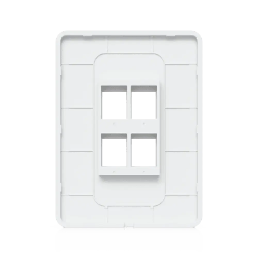 Placa Keystone / 4 Puertos / Superficie Pintable / Montaje 1-Gang / Paquete 4 Piezas