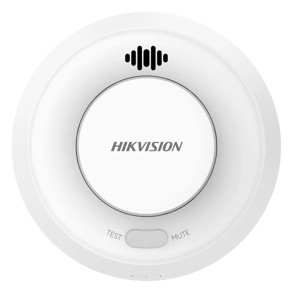 Detector de Humo Interlink con Hub / Doble Tecnología de Sensor de Luz / Alarma Auditiva 85 dB / Batería de Litio 10 Años / Autoverificación / Interconectable 30 Dispositivos / Wi-Fi Hik-Connect