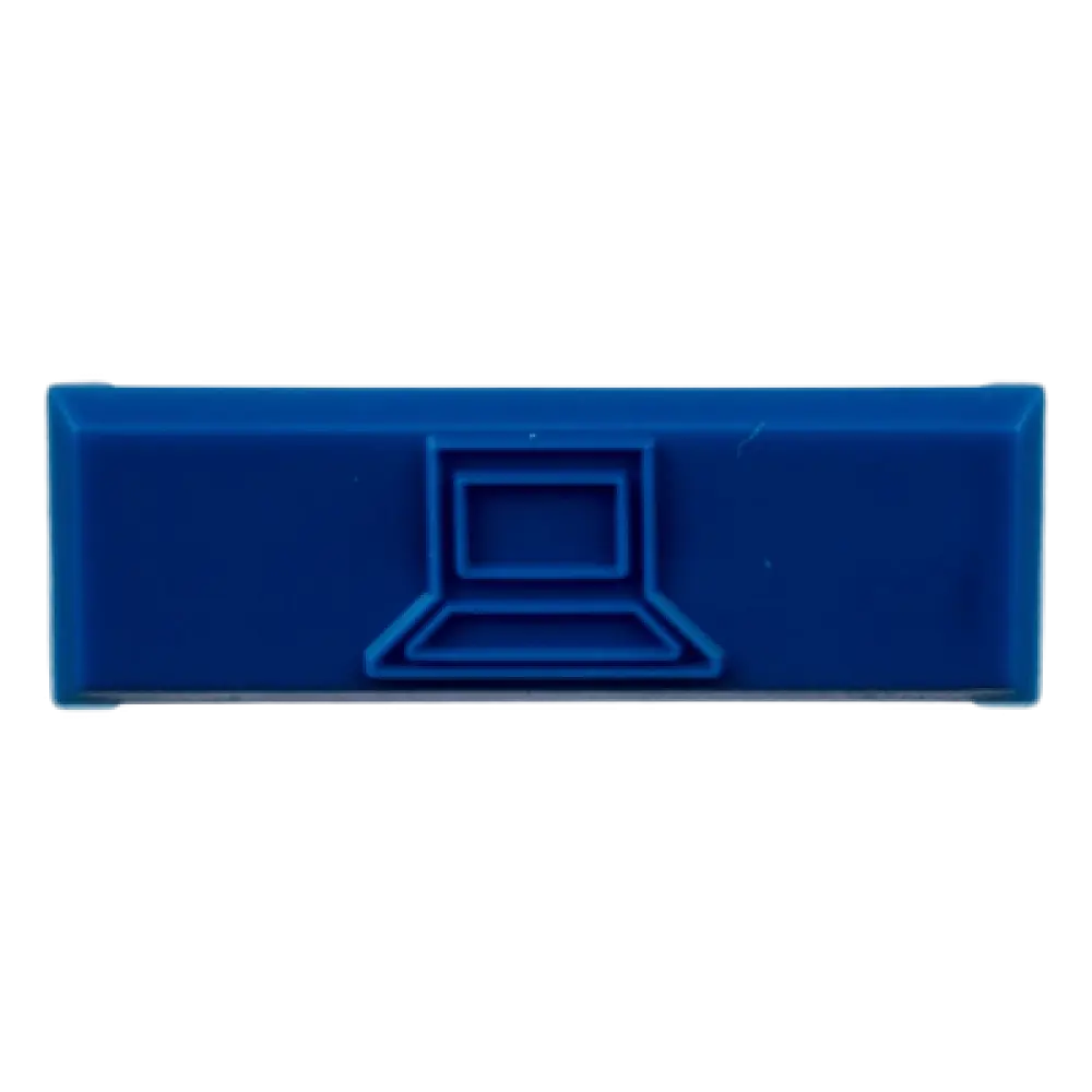 Iconos de Datos / Mini-Com / 14.2 mm Ancho / 2 mm Profundidad / 4.6 mm Altura / ABS / Paquete 100 / Azul