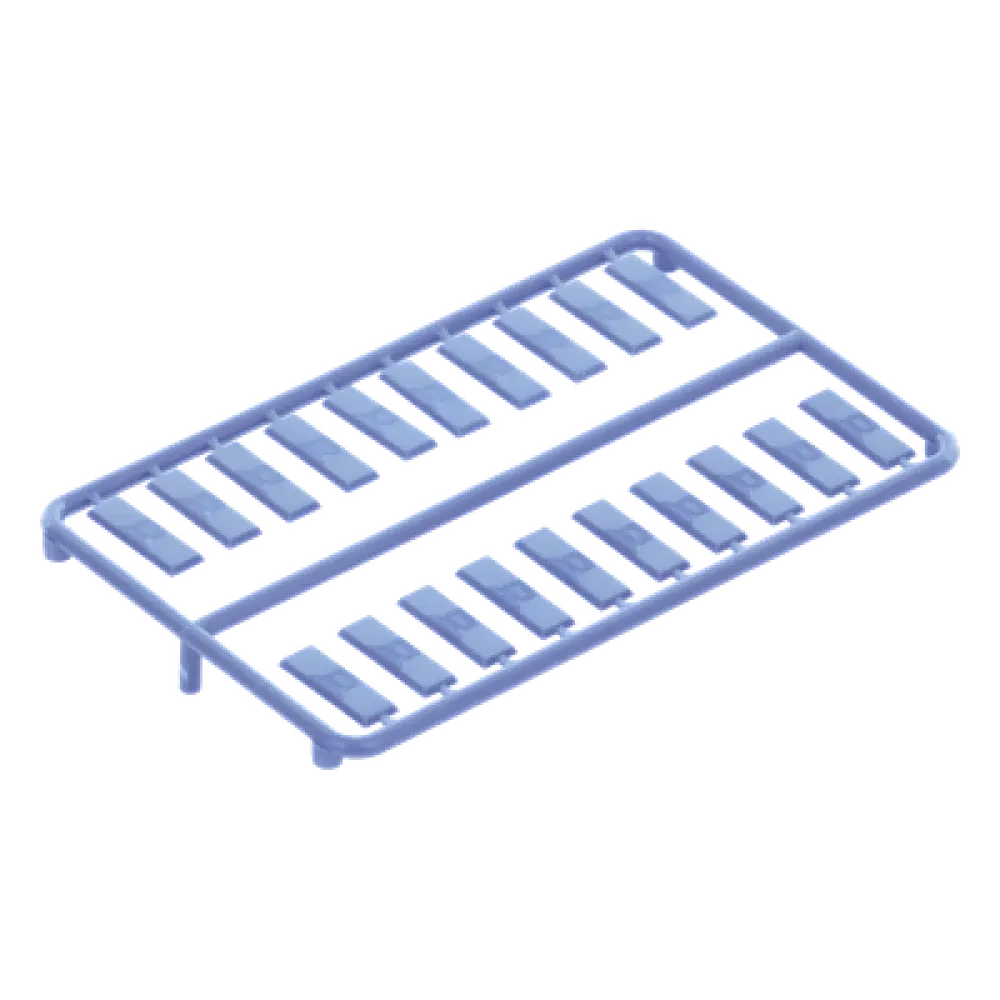 Iconos de Datos / Mini-Com / 14.2 mm Ancho / 2 mm Profundidad / 4.6 mm Altura / ABS / Paquete 100 / Azul
