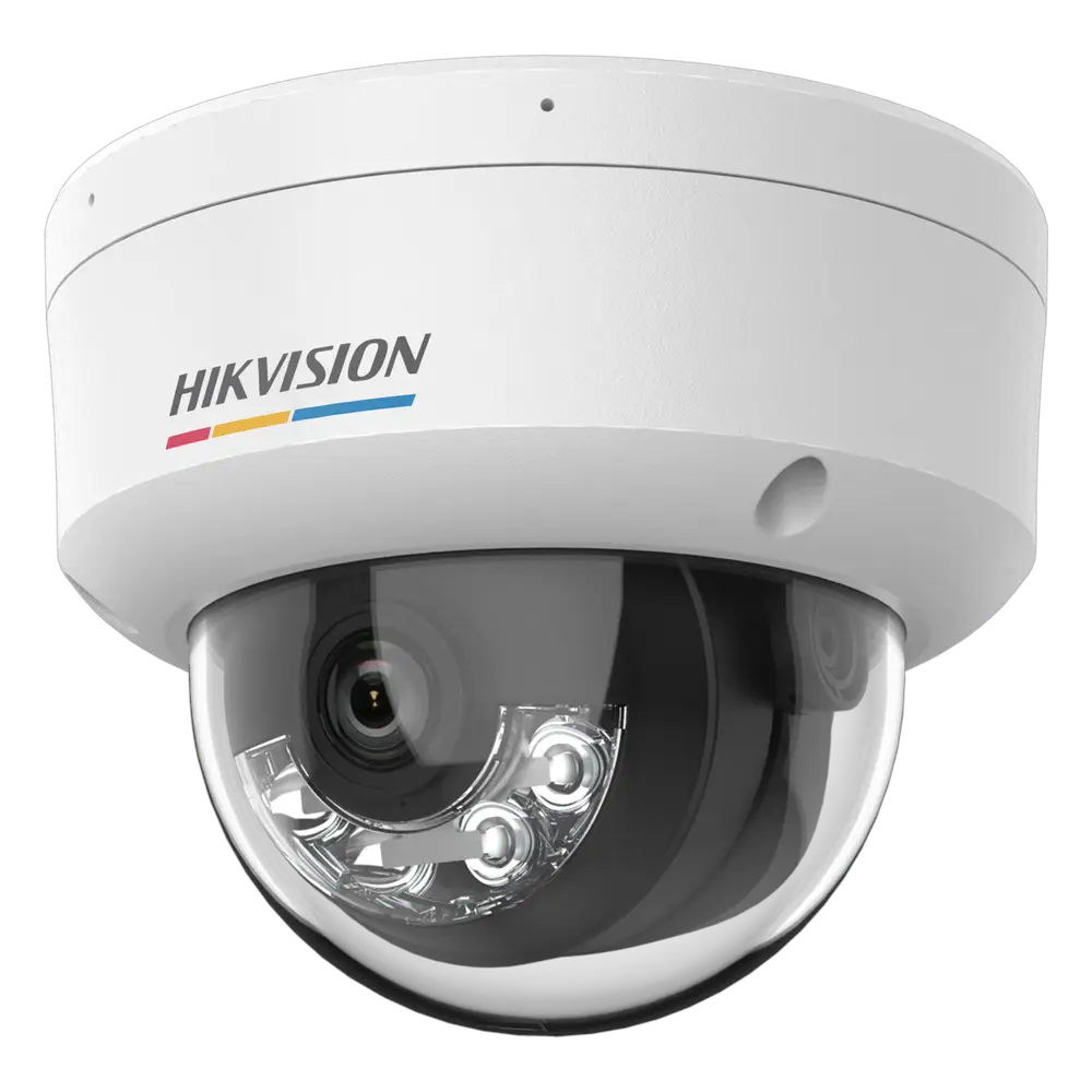 [ColorVu 3.0 + MD 3.0] Domo IP 2 Megapixel / Lente 2.8 mm / 30 mts IR + 30 mts Luz Blanca / Micrófono Integrado / Motion Detection 3.0 / Exterior IP67 / IK08 / dWDR / PoE / Micro SD