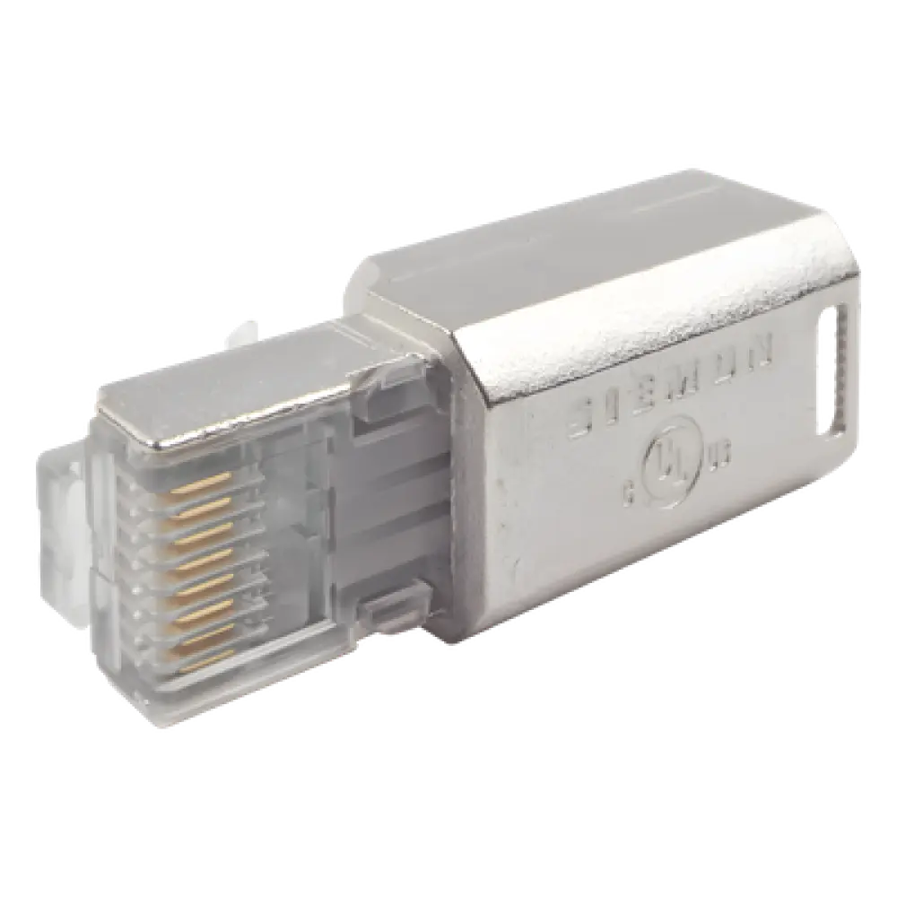 Conector RJ45 Cat6A Blindado / Terminación en Campo / 10 Gbps / Sin Clip Protector / UL 2043 Plenum