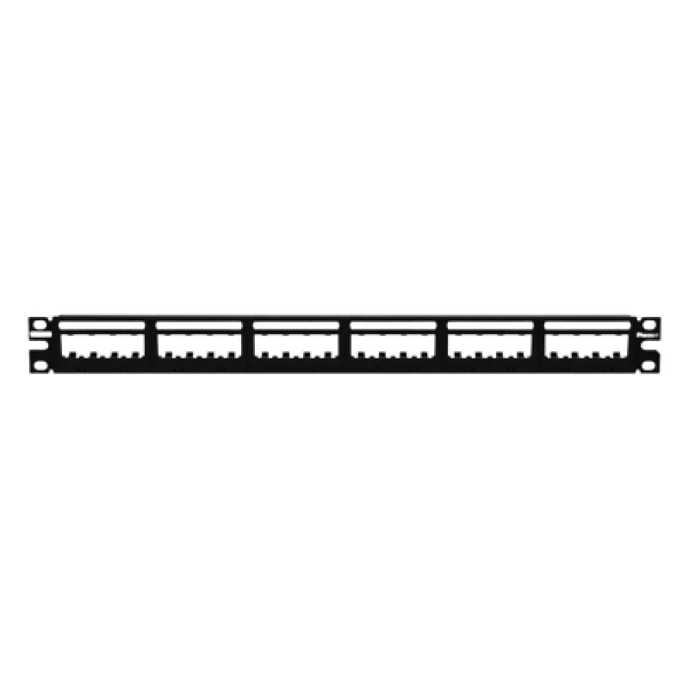 Panel de Parcheo Modular / 24 Puertos / 1UR / 19in / Plano / Sin Blindaje / TIA-606-C