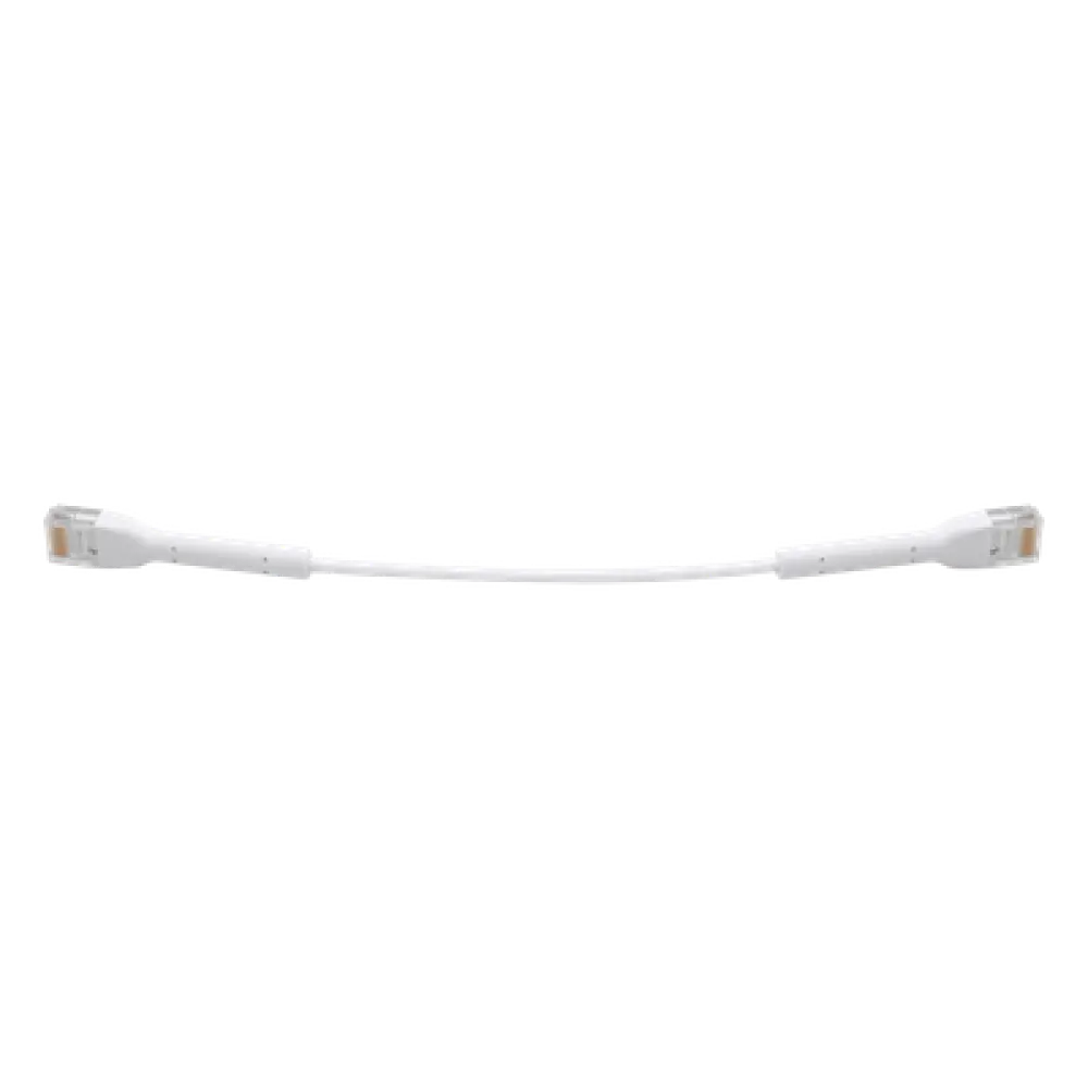 Cable Patch Ethernet Cat6 / 22 cm (0.72 ft) / Conector RJ45 Flexible / Diámetro 5.5 mm / 10 Gbps / Blanco
