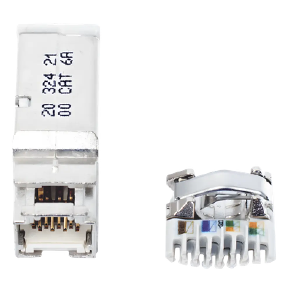 Conector Blindado para Patch Panel / Cat6A / 22-26 AWG / 19-inch Rack / -10 a 60 °C / 14 a 140 °F