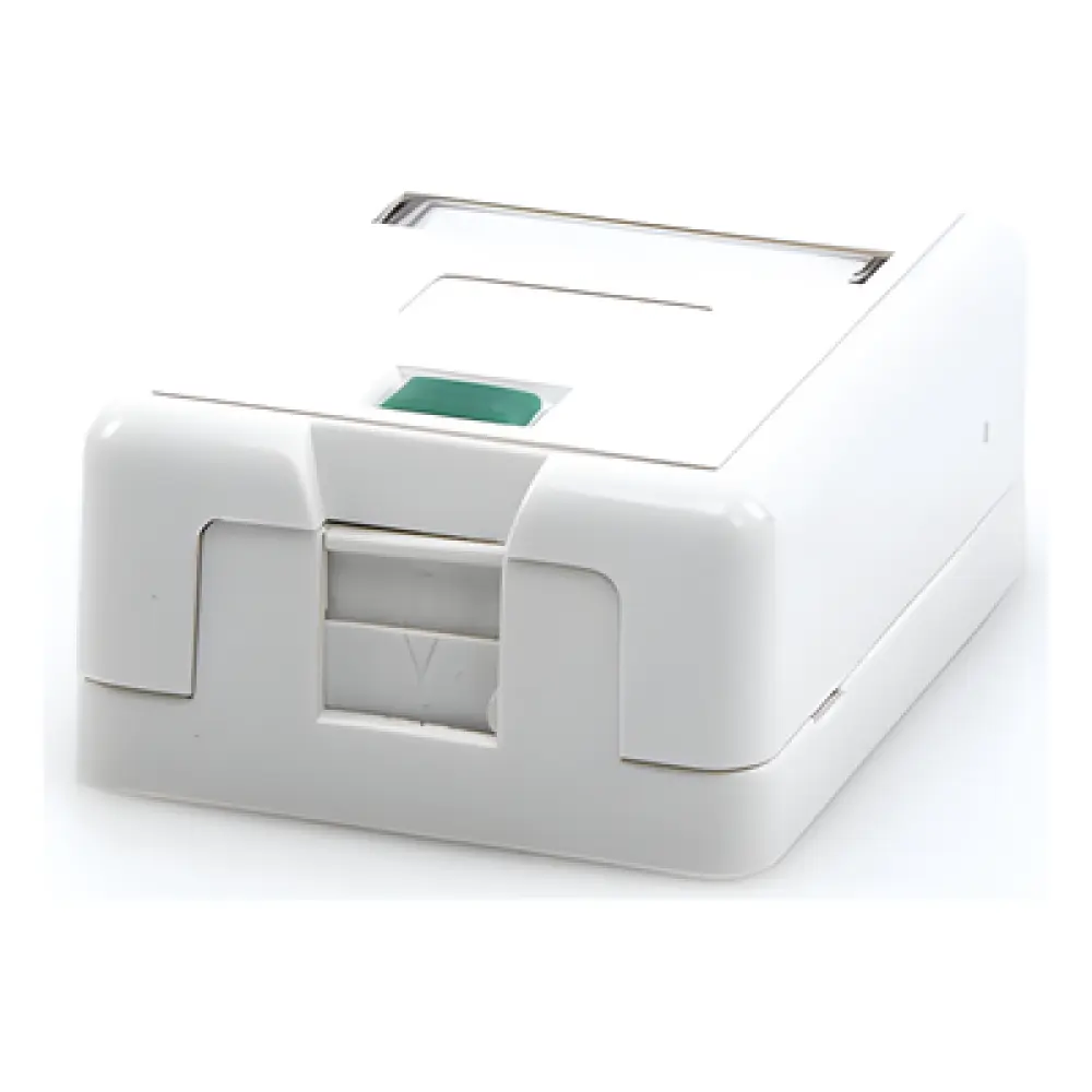 Caja de Pared Superficial / 1 Puerto Keystone / Montaje Vertical / UL 94V-0 / Certificada UL, CE, ETL