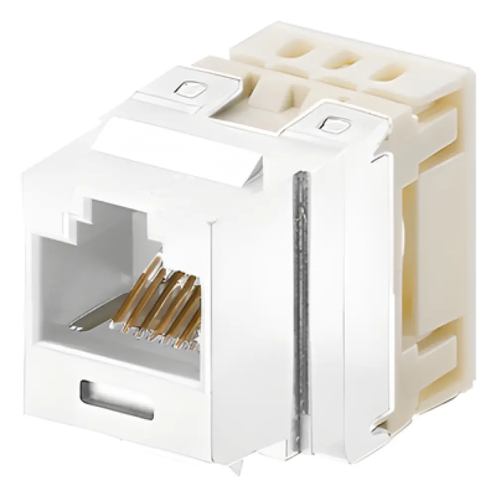 Jack Keystone / Cat 5e / Impacto 110 / RJ45 / 8P8C / UTP / Blanco Mate