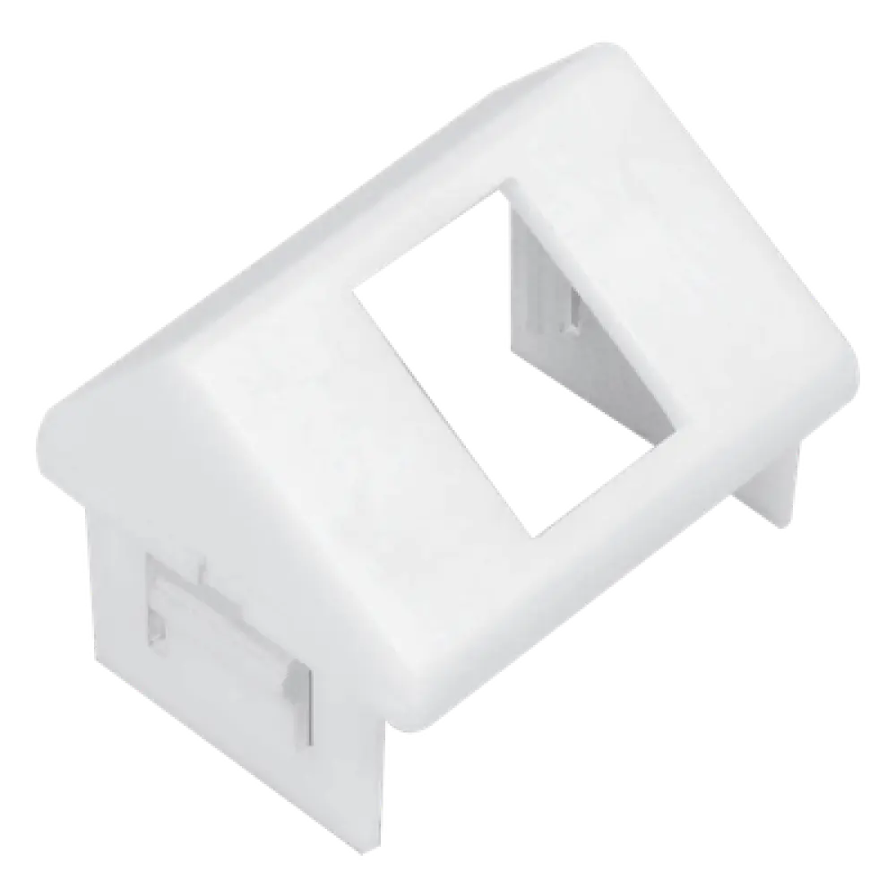 Adaptador para Placa de Pared / 1 Salida / Diseño Angulado / Color Blanco / Compatibilidad TERA y UTP MAX