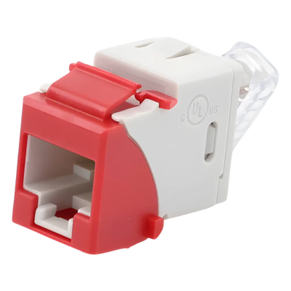 Jack Keystone / Cat6 UTP / T568A-B / Punch Down 110 / UL94 V-0 / Rojo