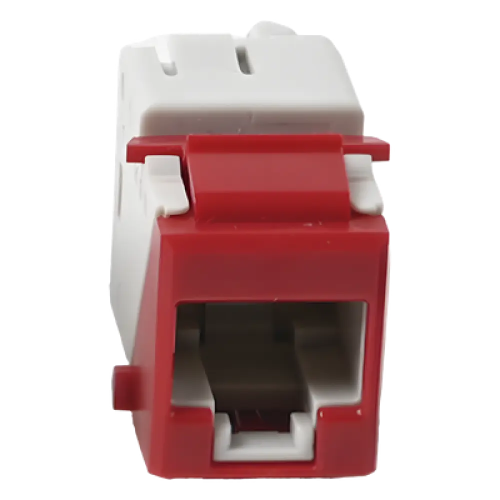 Jack Keystone / Cat6 UTP / T568A-B / Punch Down 110 / UL94 V-0 / Rojo