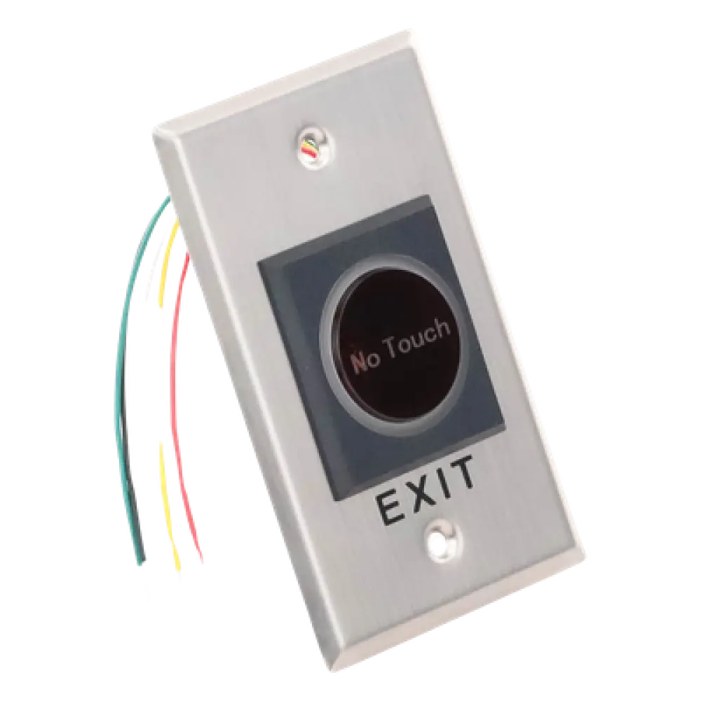 Botón de Salida Sin Contacto / IR LED / Distancia Ajustable 5-15 cm / NO/NC / 12-24 VCD / Acero Inoxidable / -20°C a +55°C