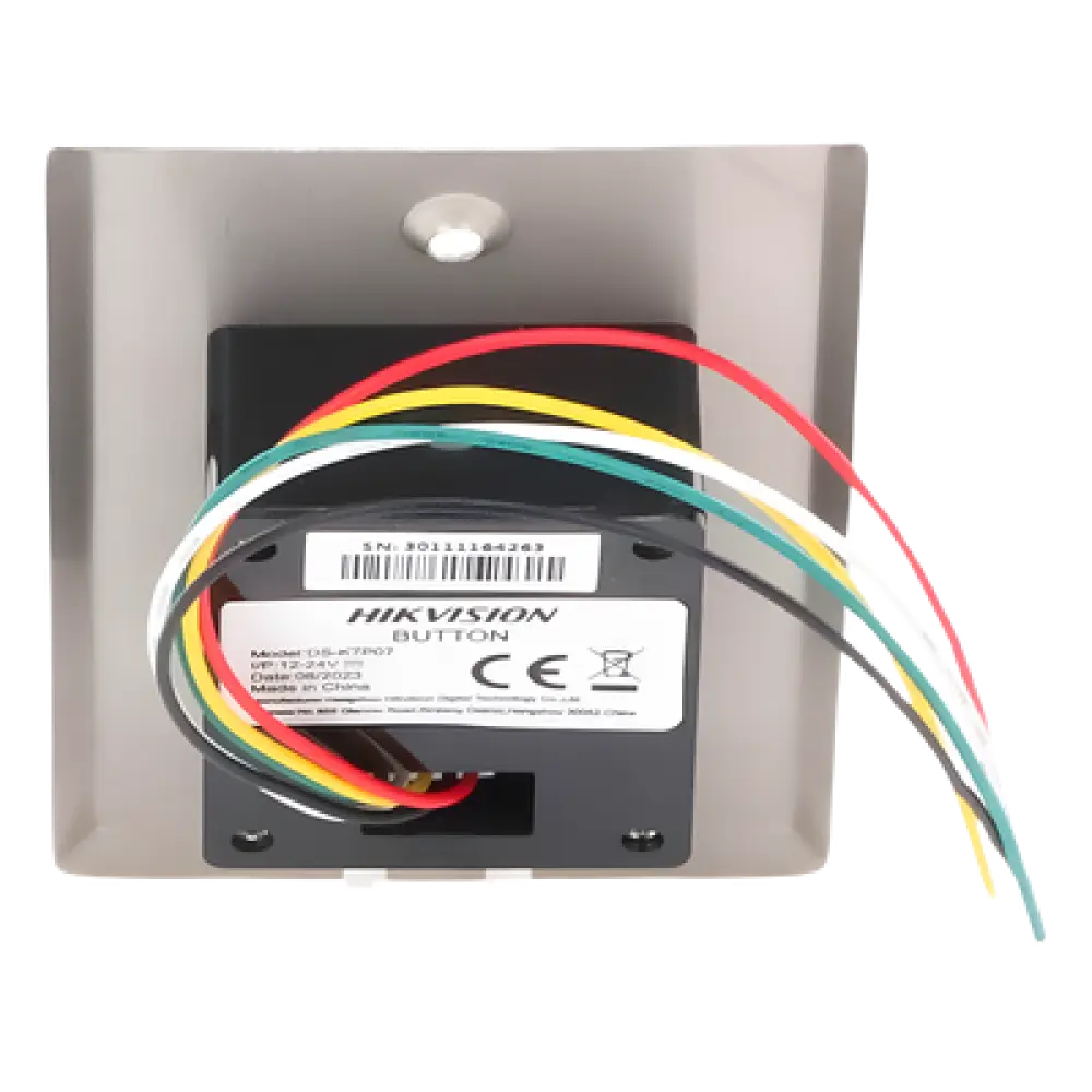 Botón de Salida Sin Contacto / IR LED / Distancia Ajustable 5-15 cm / NO/NC / 12-24 VCD / Acero Inoxidable / -20°C a +55°C