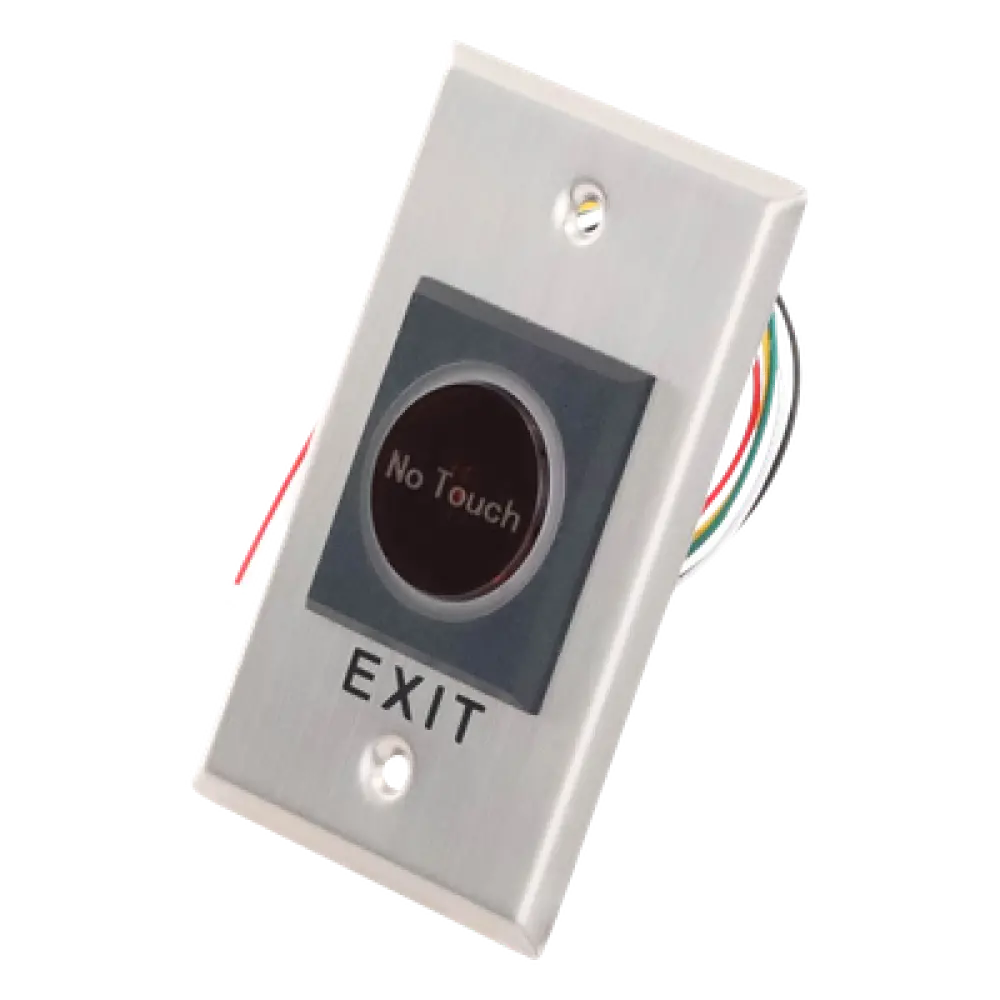 Botón de Salida Sin Contacto / IR LED / Distancia Ajustable 5-15 cm / NO/NC / 12-24 VCD / Acero Inoxidable / -20°C a +55°C