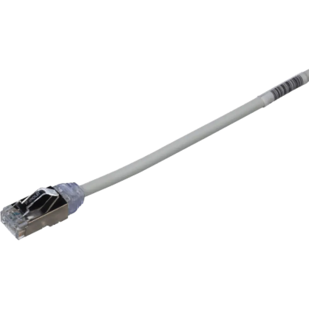 Patch Cord Cat6A / 28 AWG Diámetro Reducido / S/FTP Blindado / CM/LS0H / 1.5 m (4.92 ft) / Gris