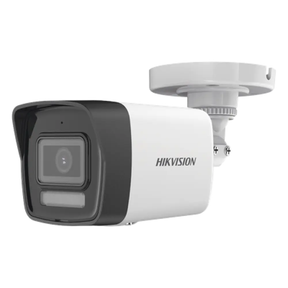Cámara Bala TURBOHD / 3K 5 Megapixel / Lente 2.8 mm / Gran Angular 104.9° / Dual Light IR 30 m (98.4 ft) + Luz Blanca 20 m (65.6 ft) / IP67 / Audio Integrado / 4 Tecnologías / Metal