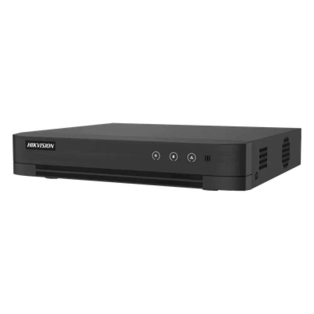 DVR Híbrido / 16 Canales TURBOHD + 8 Canales IP / 3K Lite 2560x1440 / Audio Bidireccional por Coaxitron / AcuSense / H.265+ / 1 Bahía HDD hasta 10 TB / Salida Full HD