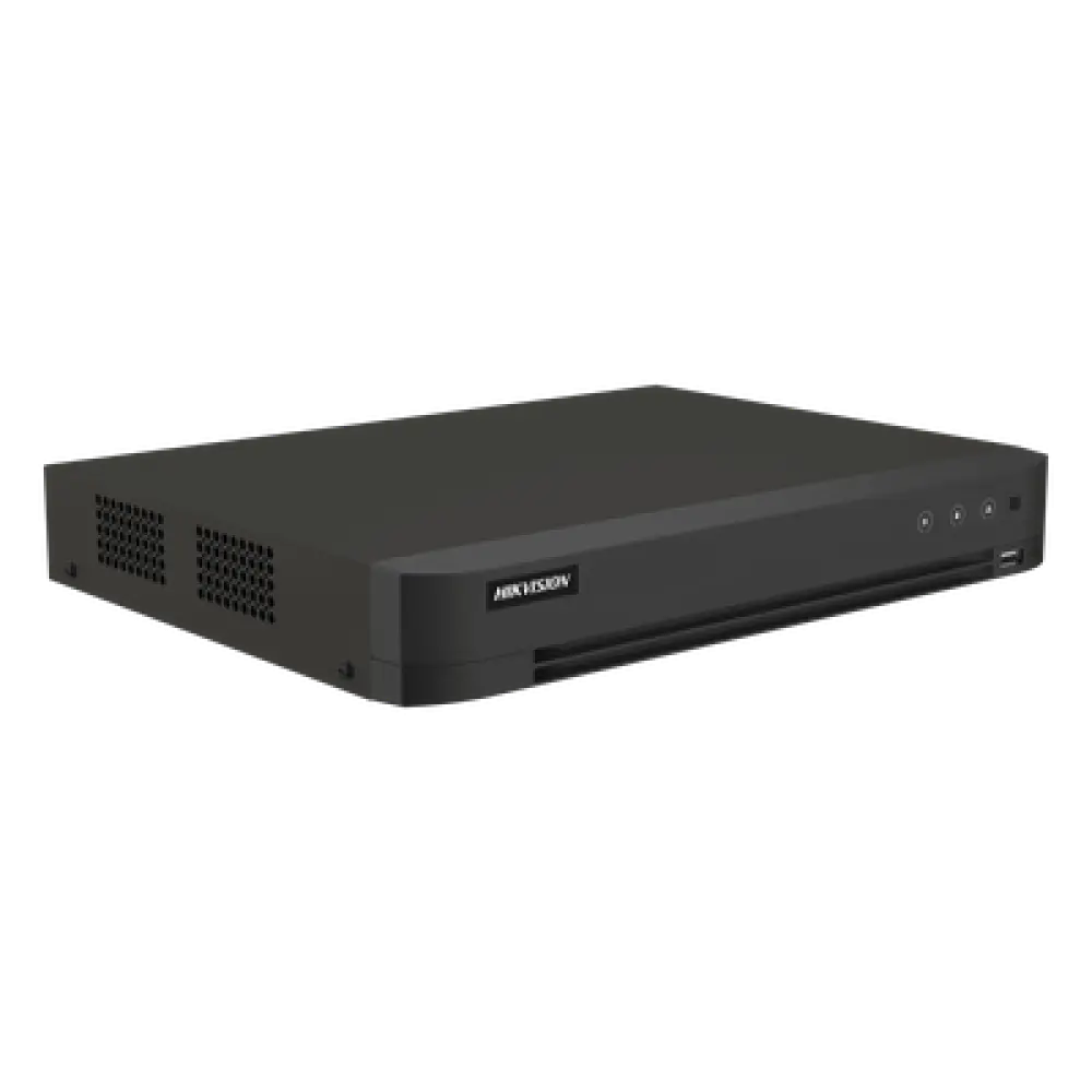 DVR Pentahíbrido / 16 Canales TurboHD + 16 Canales IP / 8 Megapixel (4K) / H.265+ / Audio Bidireccional / 1 Bahía HDD 10 TB / AcuSense