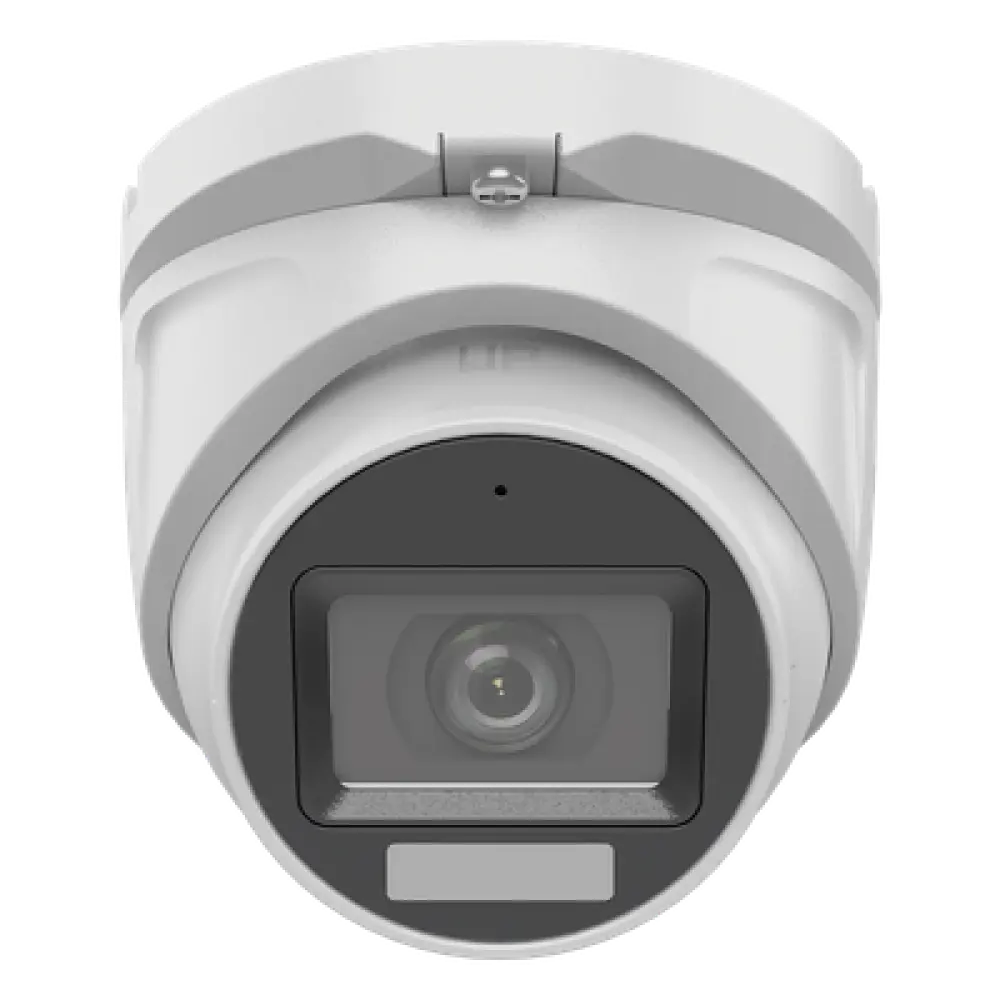 Cámara Turret TURBOHD / 3K Megapixel / Dual Light 30 m (98.4 ft) IR + 20 m (65.6 ft) Luz Blanca / Lente 2.8 mm 105° / IP66 / Audio Coaxitron / 4 Tecnologías