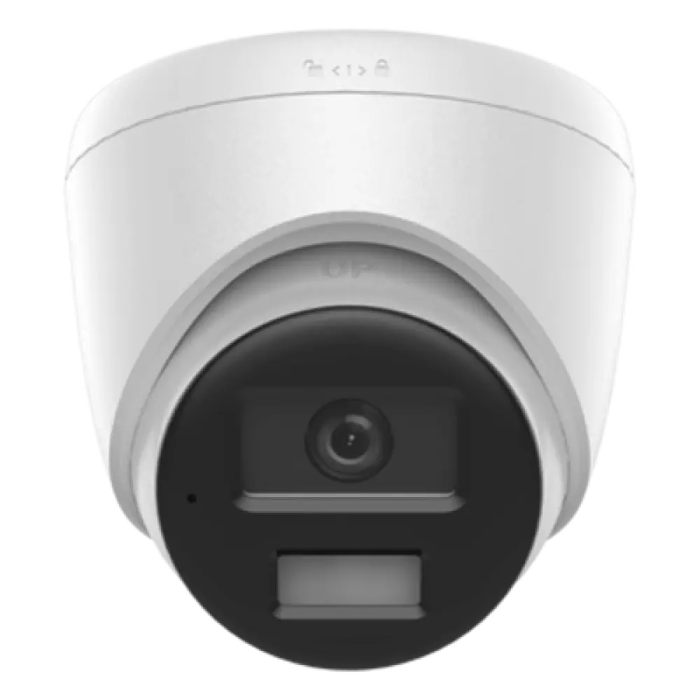 Cámara Turret IP / 4 Megapixel / Dual Light 20 m (65.6 ft) / Lente 2.8 mm / 104° / Audio Integrado / IP67 / PoE