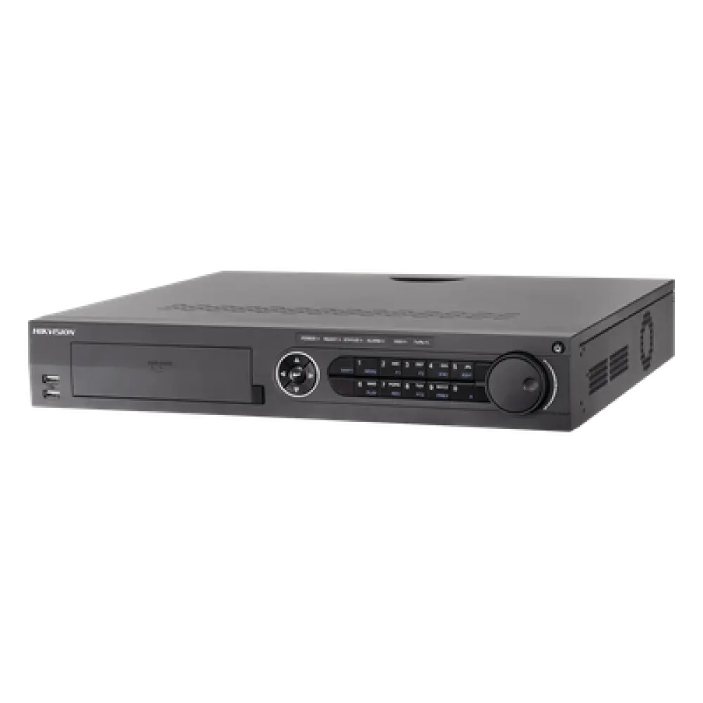 DVR Pentahíbrido / 64 Canales Totales / 8 Megapixel (4K) / 4 Bahías HDD / RAID 0,1,5,6,10 / AcuSense / 16 Entradas de Alarma