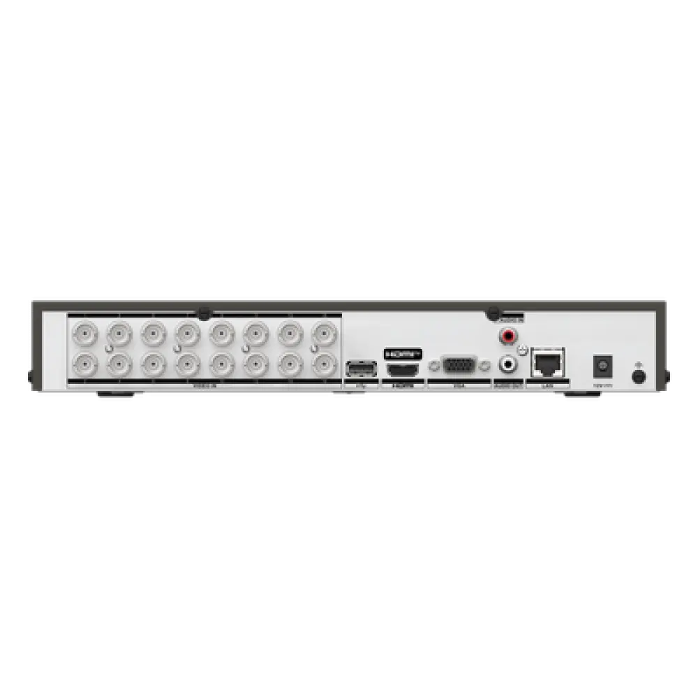DVR Pentahíbrido / 16 Canales TurboHD + 8 Canales IP / 5 Megapixel Lite / Audio Bidireccional / H.265+ / 1 Bahía de Disco Duro / Salida Full HD